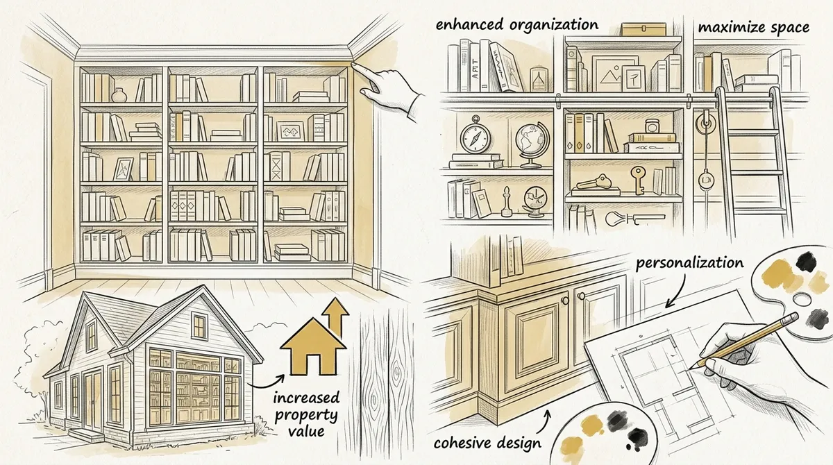 custom floor to ceiling bookcases