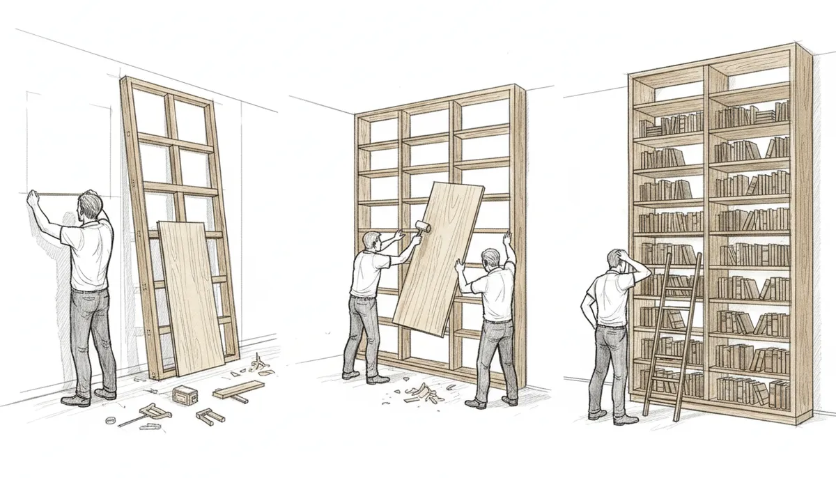 custom floor to ceiling bookcases