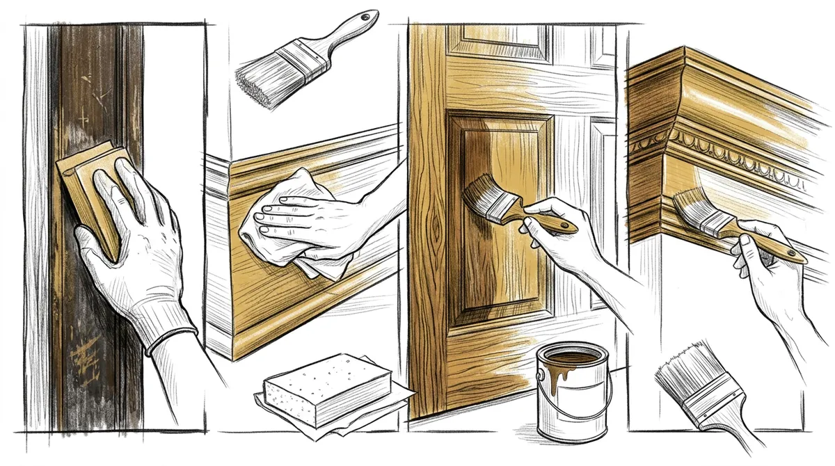 refinishing wood trim and doors