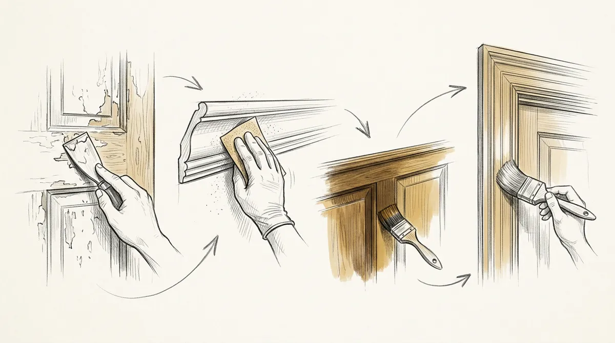 refinishing wood trim and doors