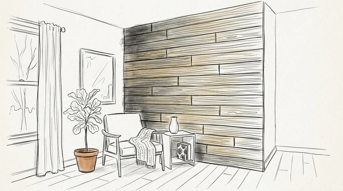 wood accent wall