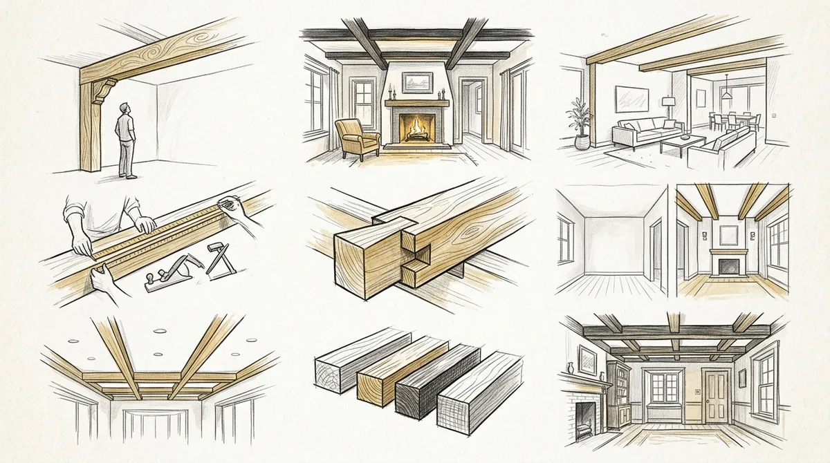 add beams to ceiling