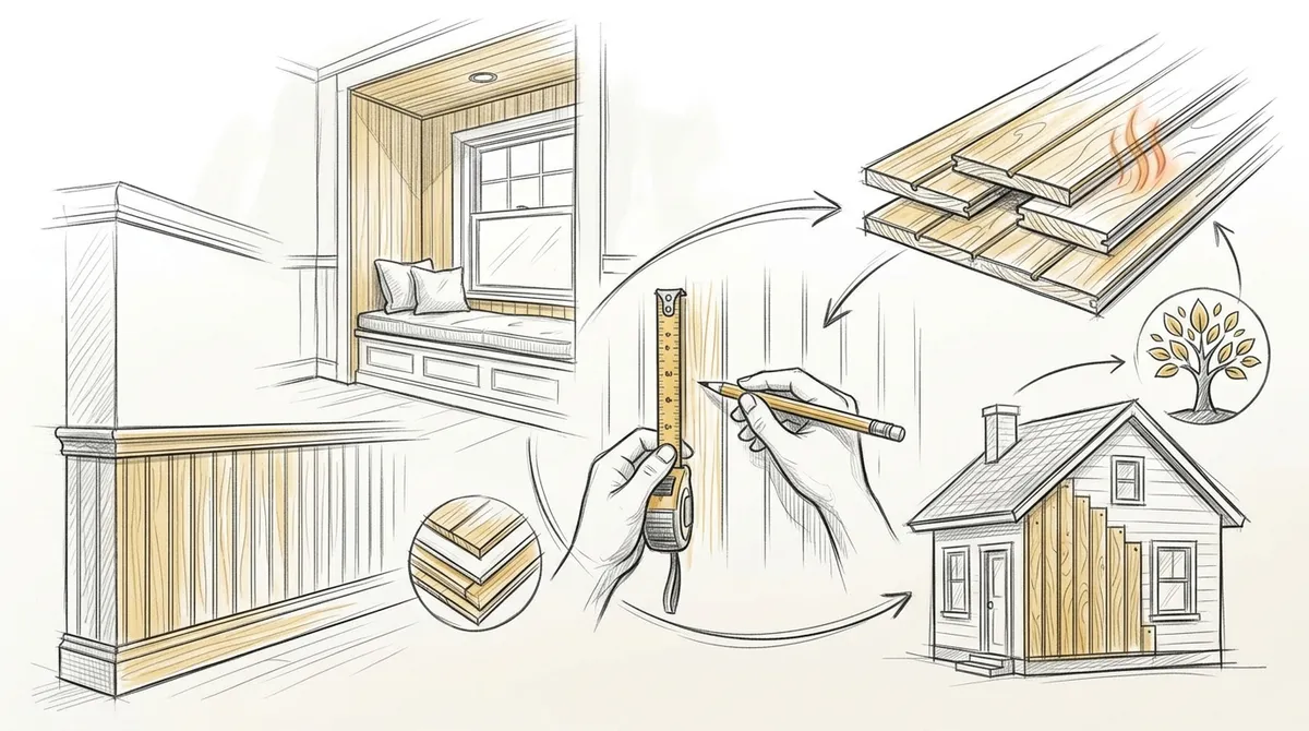 wood bead board installation