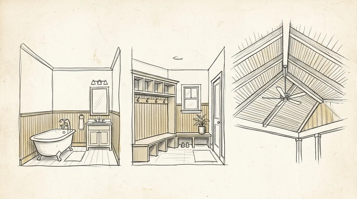 wood bead board installation