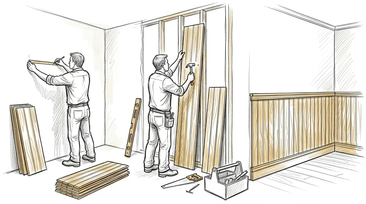 wood bead board installation