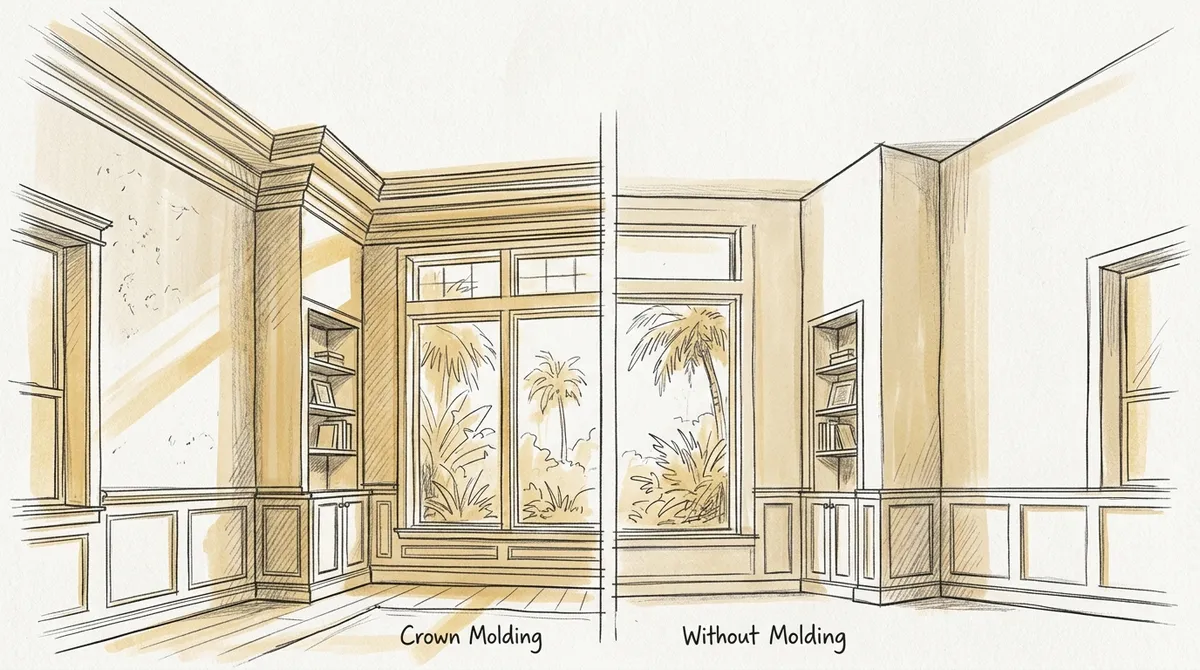 Crown Molding vs. No Molding: Which Wins in Tampa?