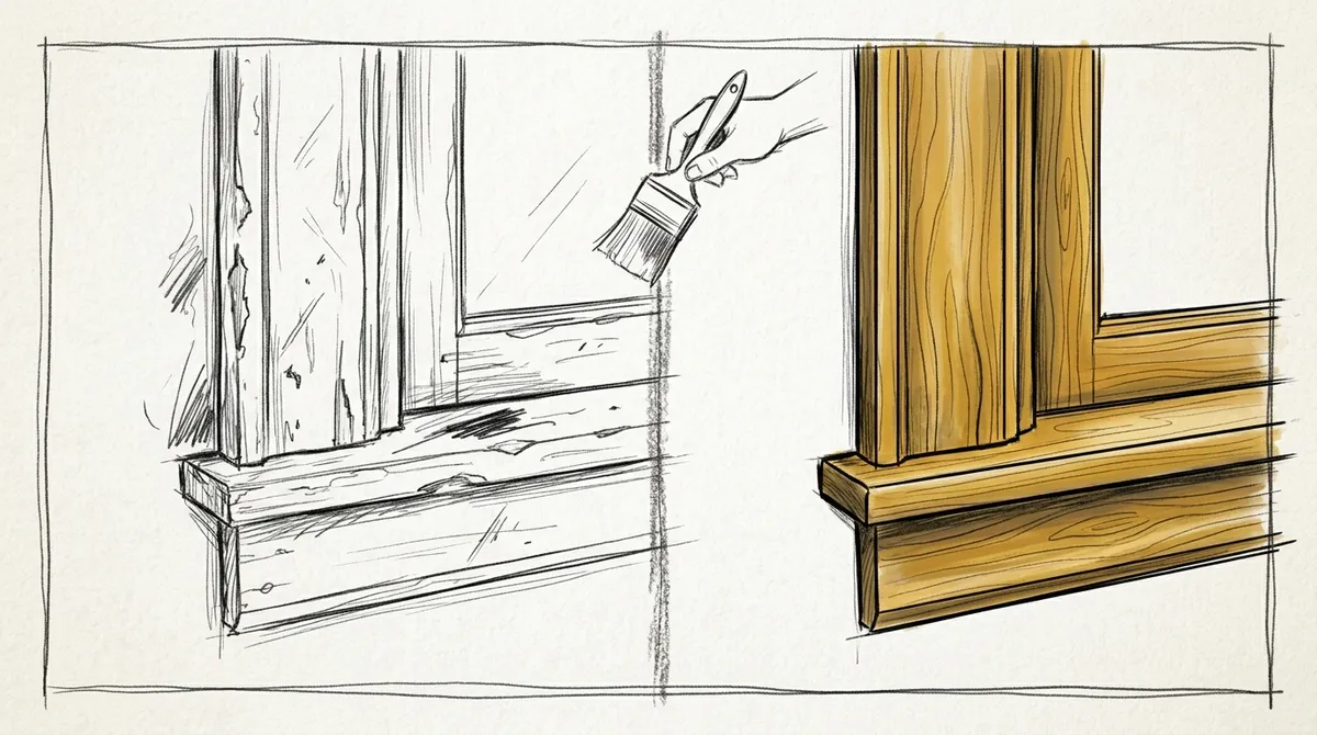 refinishing wood trim and