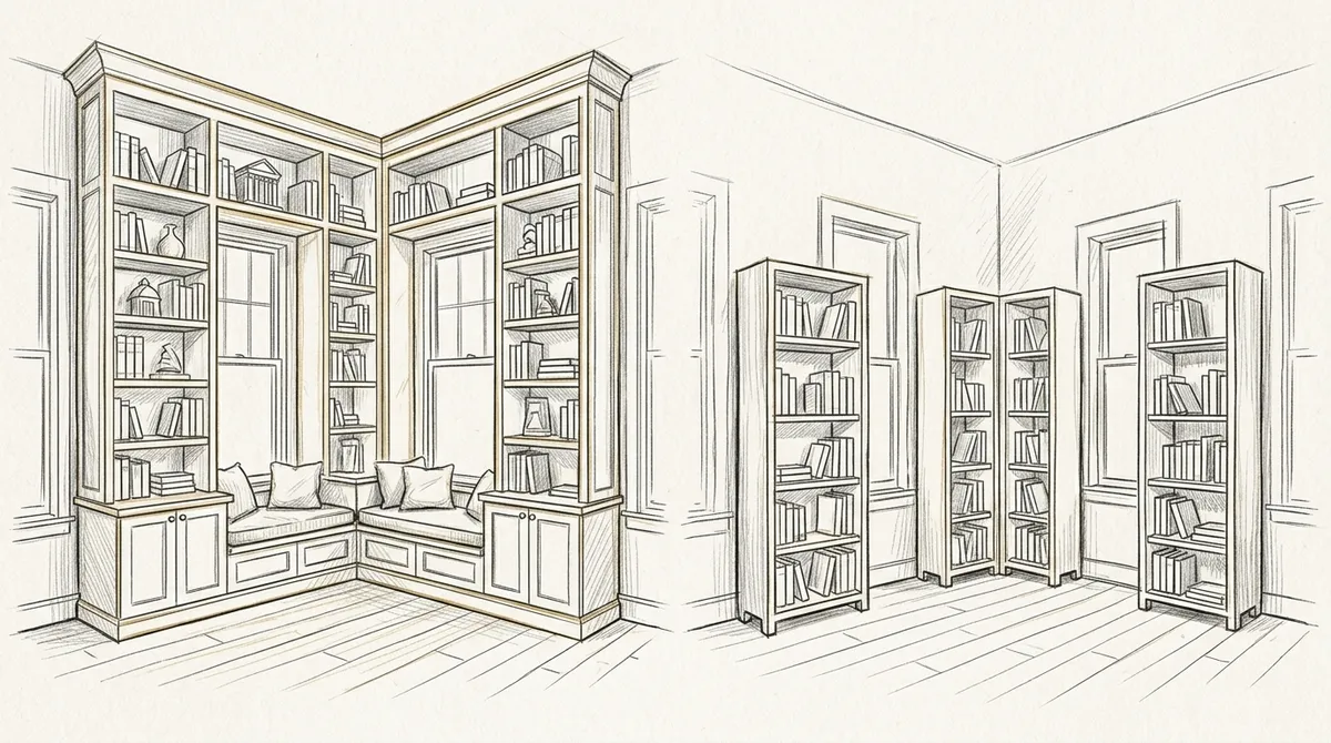 built in bookcase designs