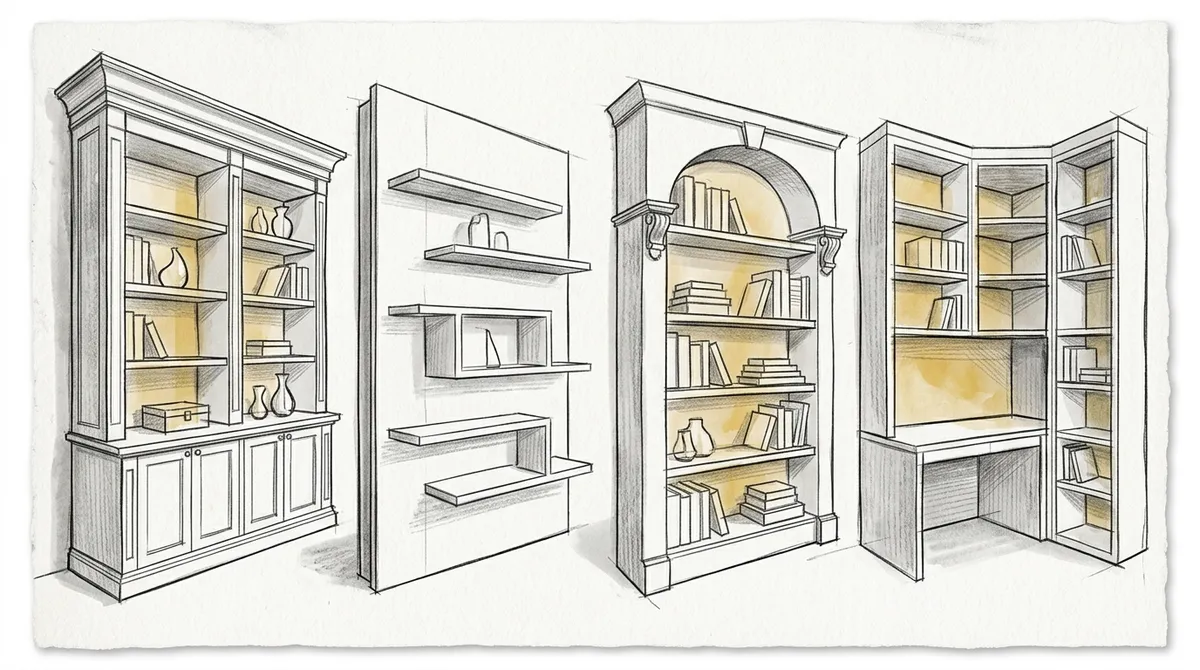built in bookcase designs