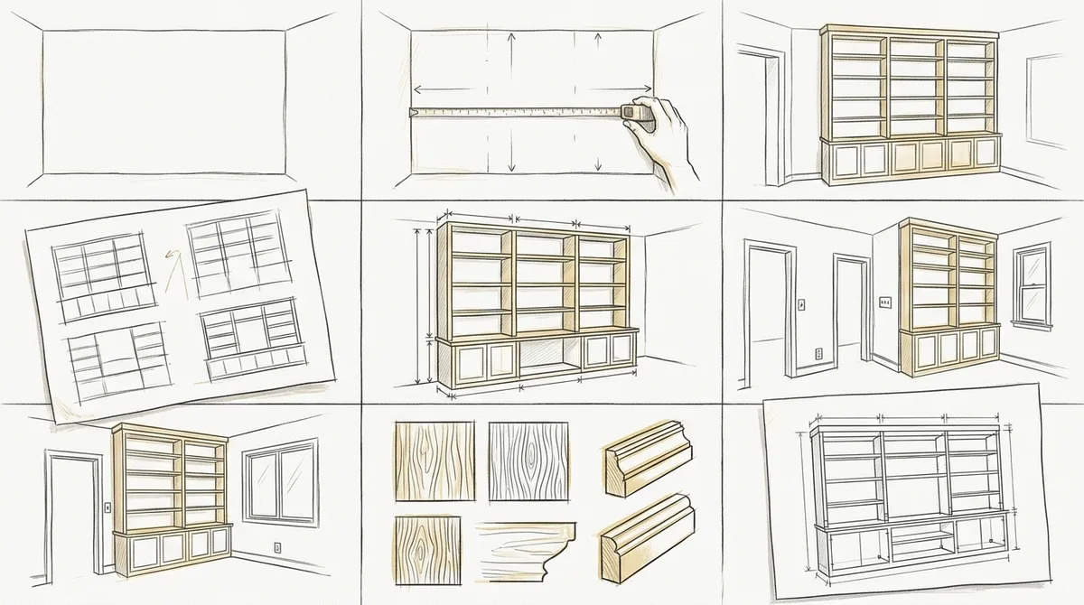 built in bookcase designs