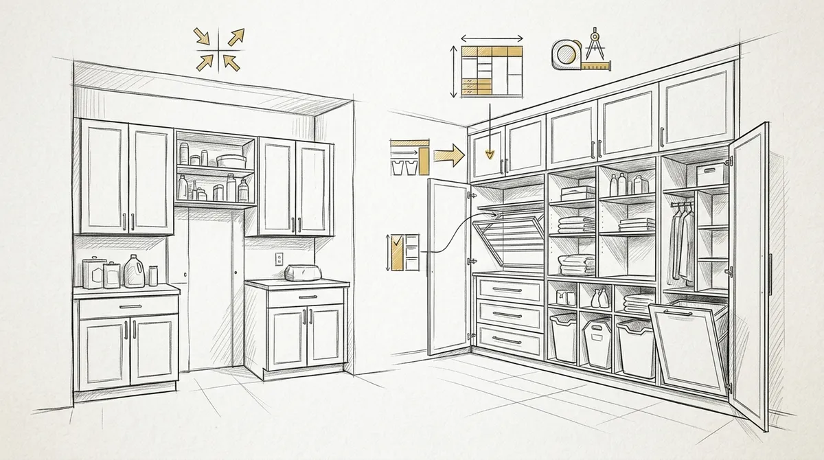laundry room custom cabinets