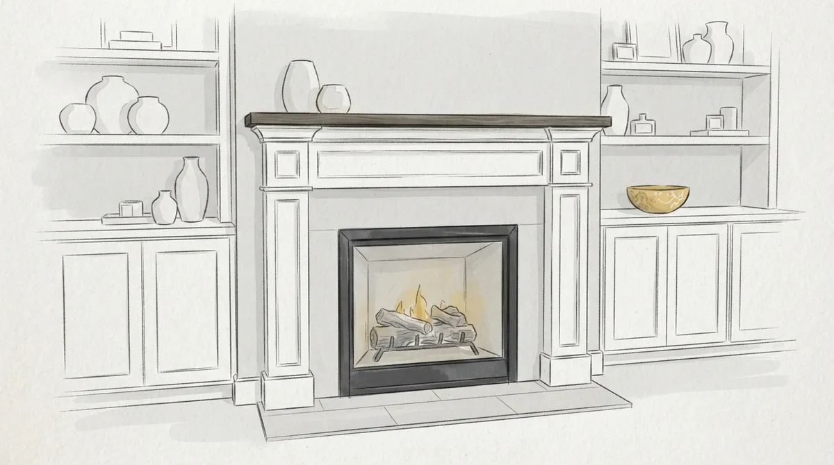 fireplace mantle