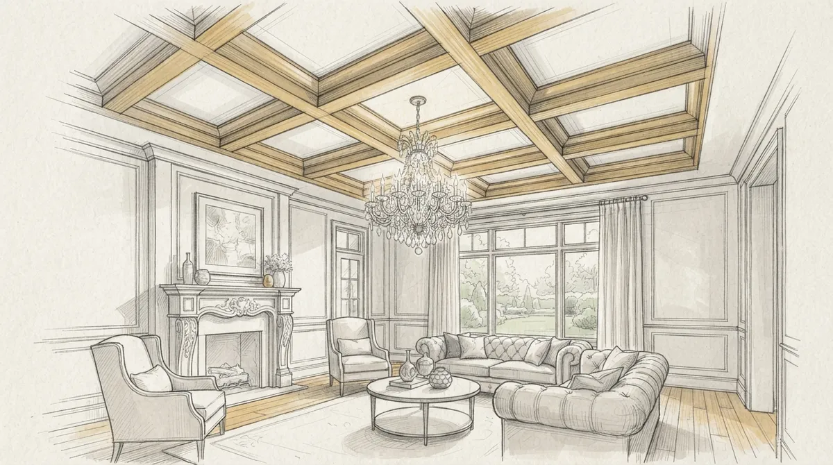 coffered ceiling