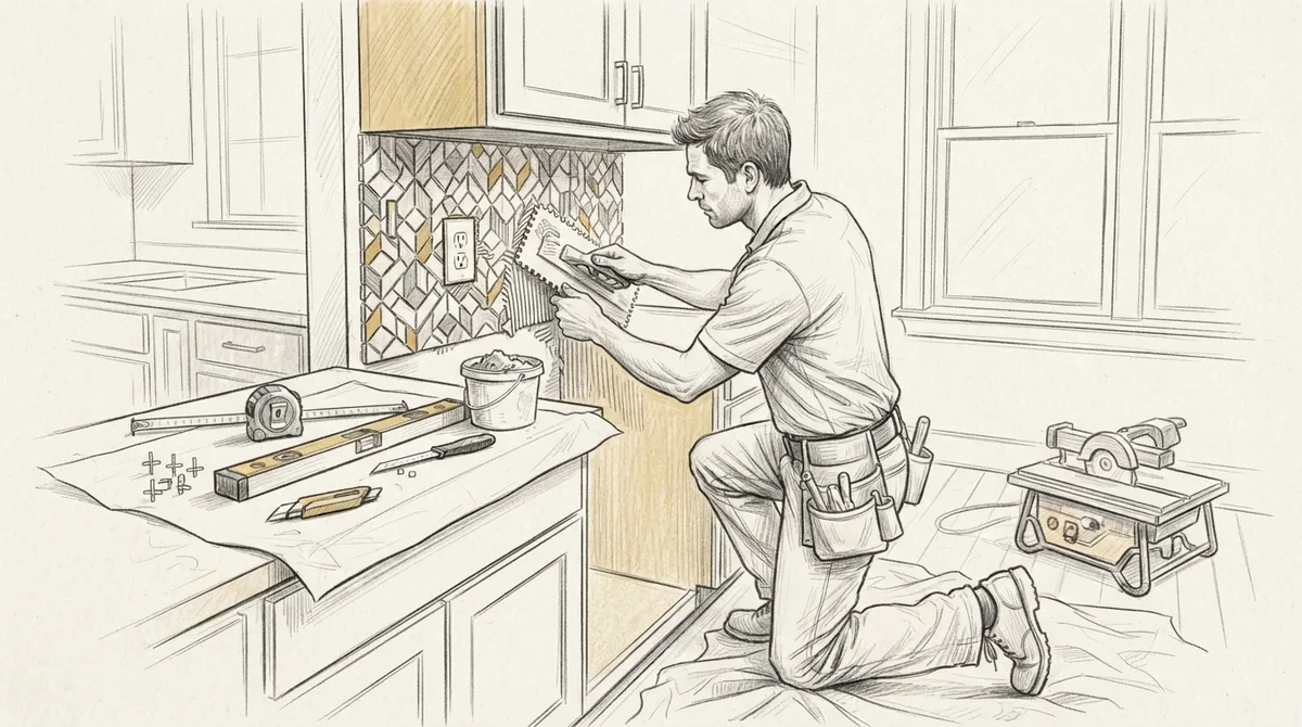 backsplash installation