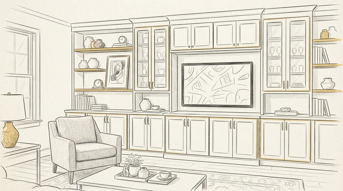 built in custom cabinets