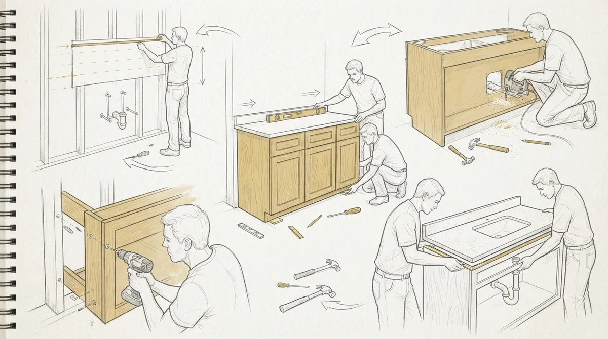 bathroom vanity installation