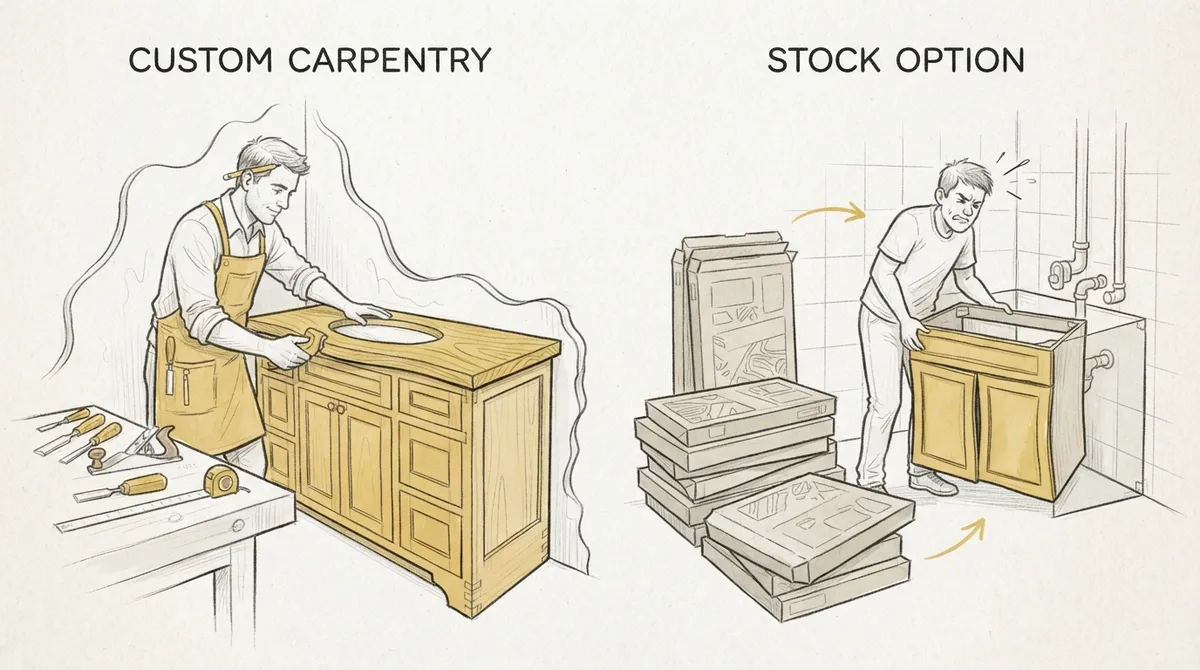 bathroom vanity installation