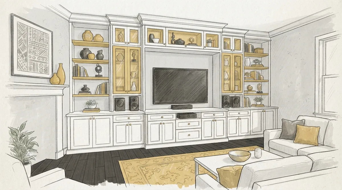 custom cabinets for living room