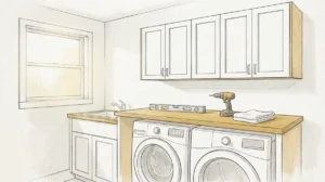 Custom vs. Stock: Install Cabinets in a Laundry Room?