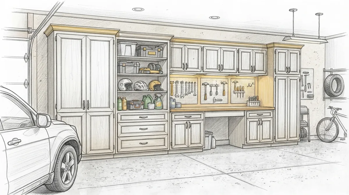 built in garage cabinets