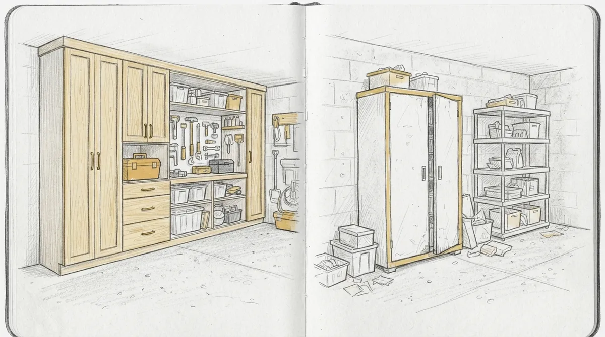 built in garage cabinets