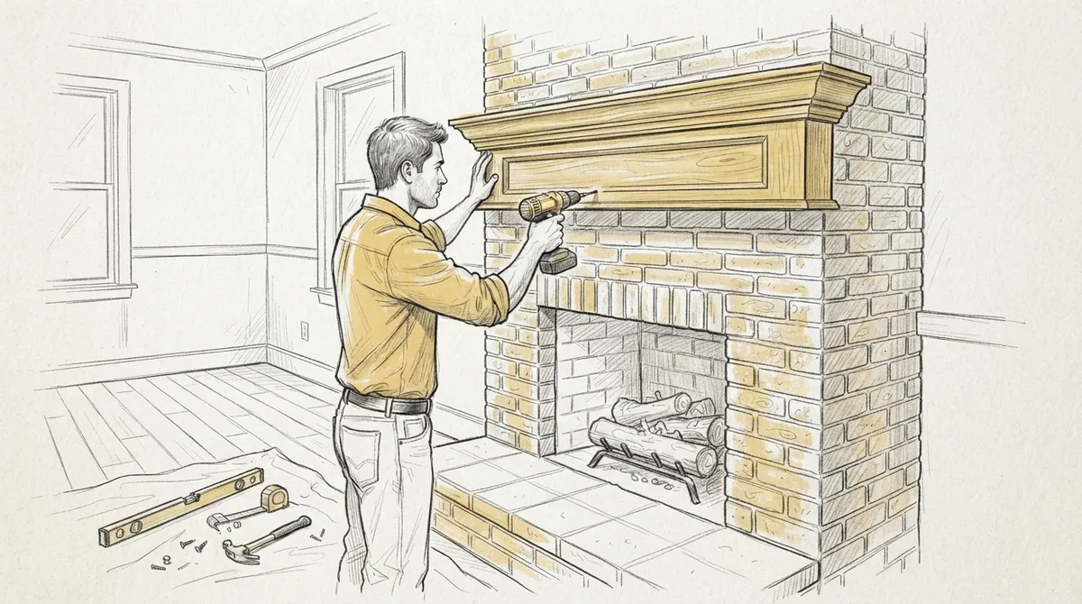 fireplace mantel installation